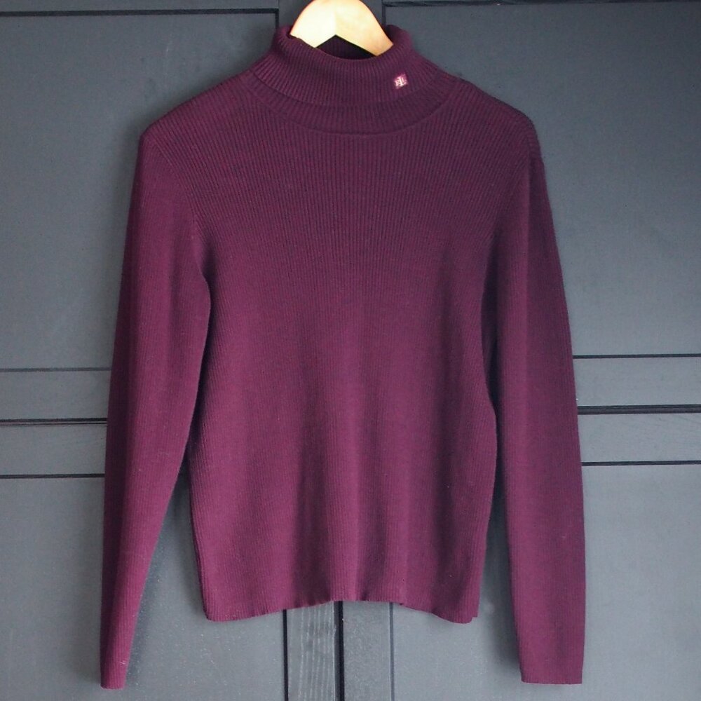 Ralph Lauren Burgundy Turtleneck Sweater